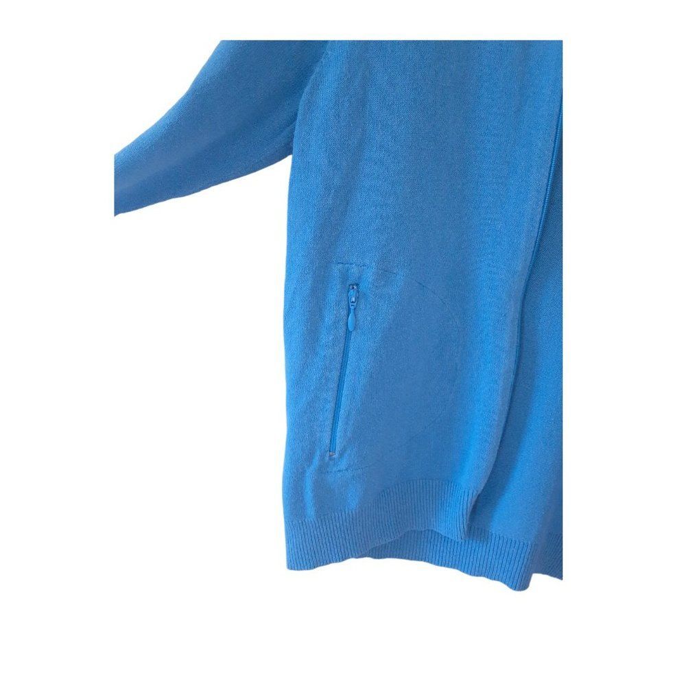 Vtg Bloomingdale's Blue Silk Linen 3 Piece Set M Jacket Pants Top Luxury - Picture 7 of 15